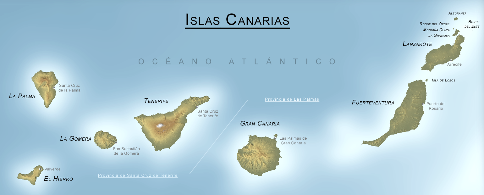 Mapa de Canarias